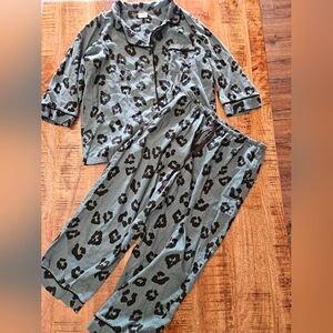 BedHead Green Leopard-Print Women's Pajama Set